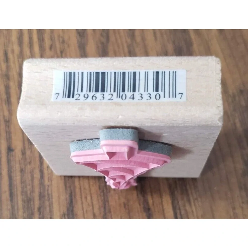 Studio G Kolette Hall Art Deco Christmas Tree Wood Mounted Rubber Stamp - Picture 2 of 6